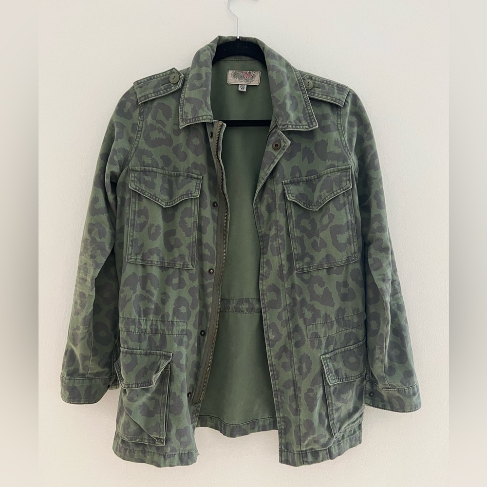 Urban Outfitters oversized cheetah military jacket